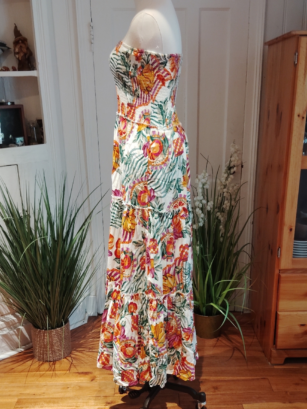 Abel The Label For Anthropologie Smocked Maxidress - Picture 5 of 13